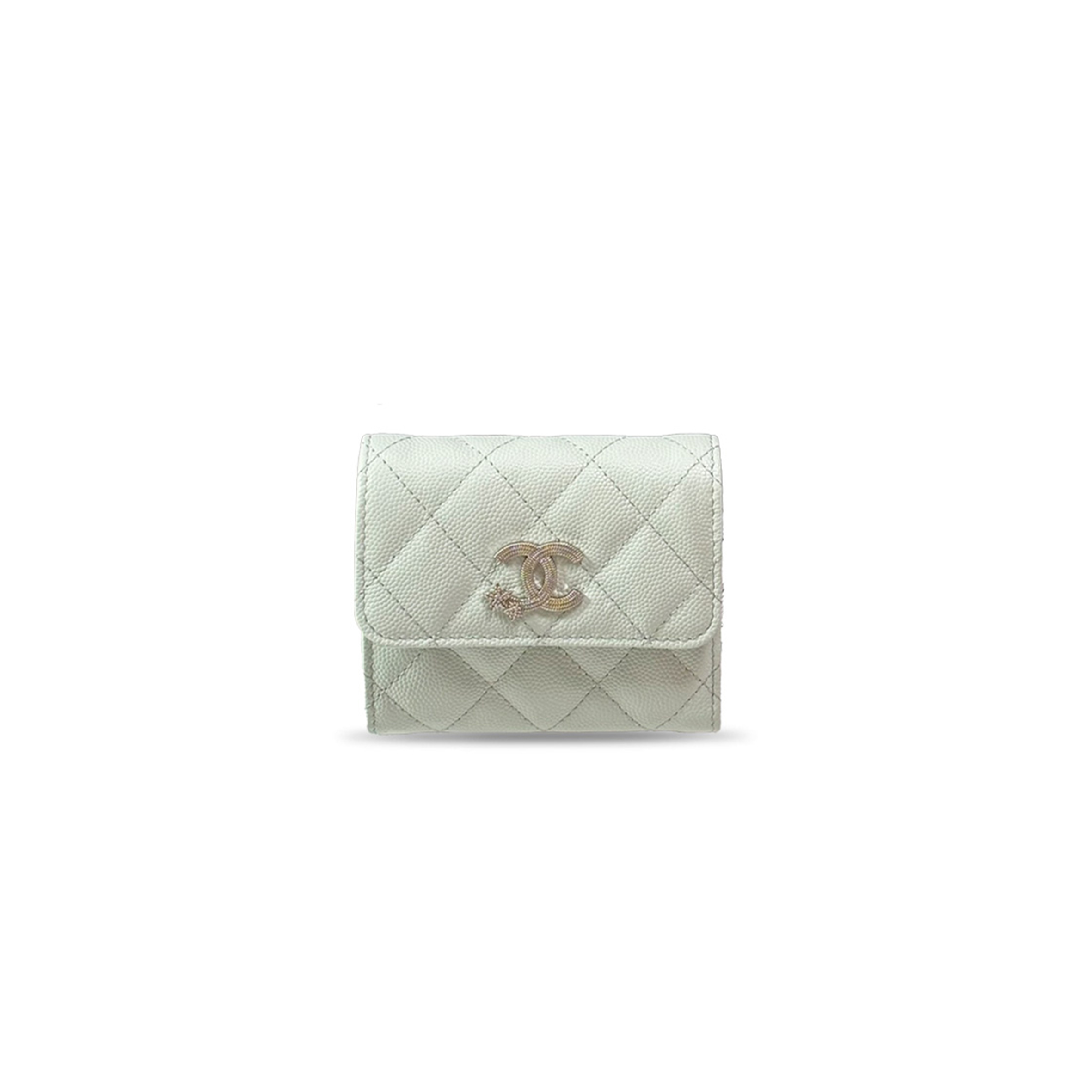 CHANEL CAVIAR LEATHER TRIFOLD WALLET AP4810 (11.5*10.5*3cm)
